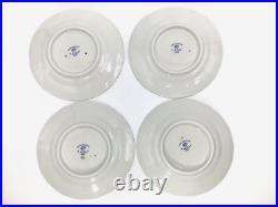 12-Piece Imperial Lomonosov Porcelain Cobalt Net Demitasse Cups Saucers Plates