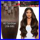 170G Double Weft Drawn Clip In 100% Remy Human Hair Extensions FULL HEAD THICK h