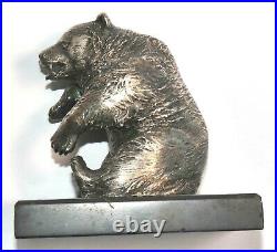 1850y. RUSSIAN GOLD ROYAL IMPERIAL GRIZLY BEAR STATUE 84 SILVER SIBERIAN FIGURE