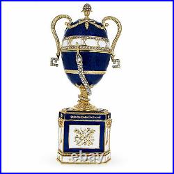 1895 Blue Serpent Clock Musical Royal Russian Egg