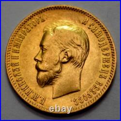 1903-A. P. 10 Roubles Russian Empire Gold Coin Tsar Nicolas II Imperial Coin Rare