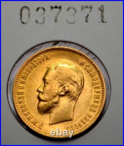 1903-A. P. 10 Roubles Russian Empire Gold Coin Tsar Nicolas II Imperial Coin Rare