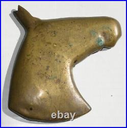 19c RUSSIAN ROYAL IMPERIAL ASHTRAY BRONZE HORSE GOLD STATUE SILVER FIGURE