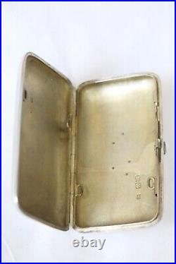 19th Century Art Nouveau Imperial Russian Silver & 14K Gold Cigarette Case