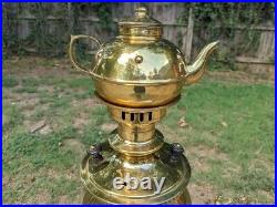 20 Antique Imperial Russian Brass Samovar with Original Brass Tray Complete