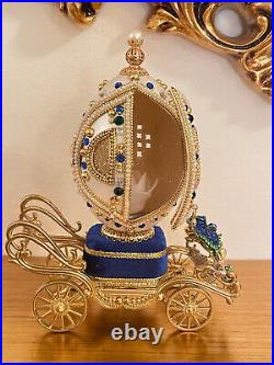 2002 Antique Imperial Russian Faberge Egg 24k Gold
