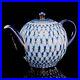 22K Gold Cobalt Net Tea Pot Russian Imperial Lomonosov porcelain