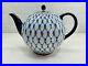 22K Gold Cobalt Net TeaPot Imperial Lomonosov porcelain. Large 2L. Made In USSR