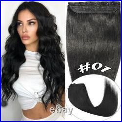 3/4 Full Head Russian Clip In Real Human Hair Extensions One Piece Blonde Thick