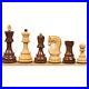 3.9 Russian Zabreg Chess Pieces set Weighted Golden Rose wood -Extra queens