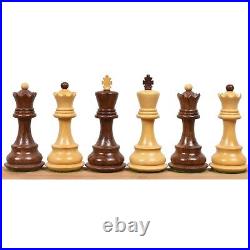 3.9 Russian Zabreg Chess Pieces set Weighted Golden Rose wood -Extra queens
