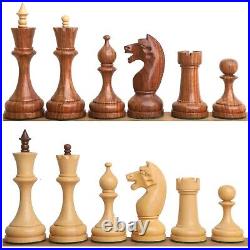 4.5 Soviet Russian 1960's Chess Pieces Only Set-Double Weighted Golden Rosewood