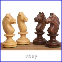 4.8 Averbakh Soviet Russian Chess Pieces Only Set Golden Rosewood & Boxwood
