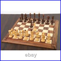 4.8 Averbakh Soviet Russian Chess Pieces Only Set Golden Rosewood & Boxwood
