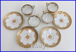 4 Russian Grand Duke Alexander Alexandrovich Imperial Porcelain Cup and Saucers