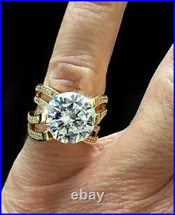 5 ct Imperial Crown Russian CZ Imitation Moissanite Simulant 14 kt Gold & SS 10