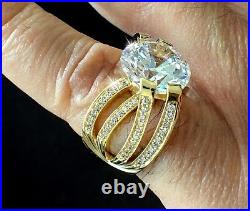 5 ct Imperial Crown Russian CZ Imitation Moissanite Simulant 14 kt Gold & SS 5