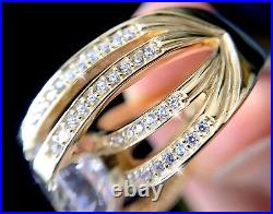 5 ct Imperial Crown Russian CZ Imitation Moissanite Simulant 14 kt Gold & SS 6