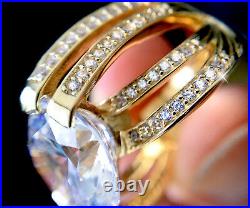 5 ct Imperial Crown Russian CZ Imitation Moissanite Simulant 14 kt Gold & SS 9