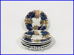 5x Lomonosov Golden Garden USSR Imperial Porcelain Bread Plates 15,5 cm