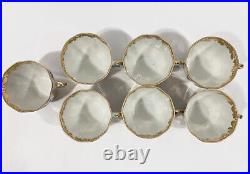 7x Lomonosov Golden Garden USSR Imperial Porcelain Coffee Cups & Saucers