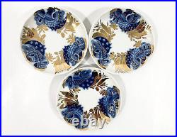 7x Lomonosov Golden Garden USSR Imperial Porcelain Coffee Cups & Saucers