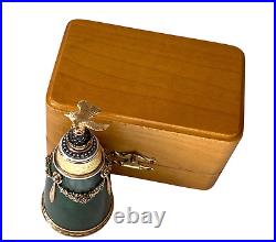 A Faberge Imperial Russian 14 Gold Diamond Pearly & Nephrite Scent Bottle