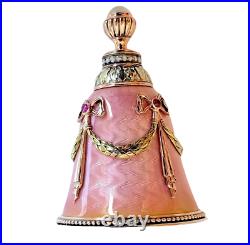 A Faberge Imperial Russian Gold Diamond Ruby& Guilloché Enamel Perfumer