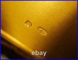 Amazing heavy antique imperial Russian gold (56) cigarette case with cabochon