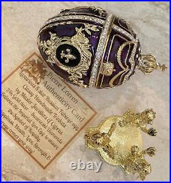 Amethyst Egg Faberge Egg Ornament Fabergé Handpainted egg Swarovski 24k Gold