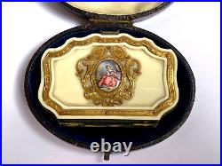 Ant. Imperial Rus Era Faberge 18k Gold Enamel Elizabeth I of Russia Gift Wallet