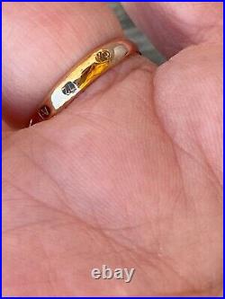 Ant. Rare Imperial Russian KF Faberge AH 72 18k Gold Enamel Pearls Diamond Ring