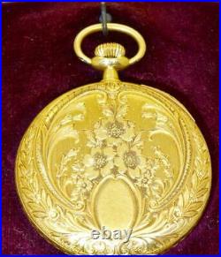 Antique 18k Gold Hand Engraved Pocket Watch for Imperial Russian Market c1900