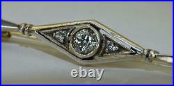 Antique 19th Century Imperial Russian 14k gold, Diamonds tie pin brooch c1880's