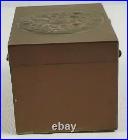 Antique 19thC Russian Imperial Double Eagle Tin Brass Snuff Box Tea Caddy Casket