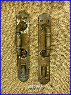 Antique Brass handles door, made Russian imperial