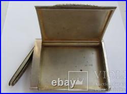 Antique Cigarette Case Sterling Silver 84 Russian Imperial Gilded Engraved 20th