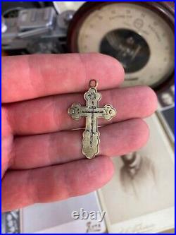 Antique Cross Gold 56 14 K Imperial Russia Orthodox Jesus