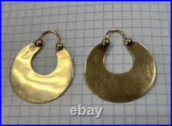 Antique Earrings Large Tsar Empire 56 Royal 14K Rose Gold Sudarushka Gypsy A589