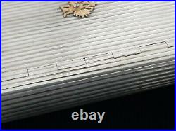 Antique Imperial Eagle Russian Silver Cigarette Vesta Case 14K Gold FABERGE Era