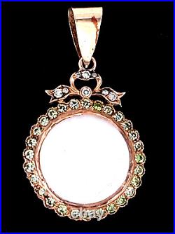 Antique Imperial Henrik. Wigstrom. Gold, Moonstone, Diamonds Pendant