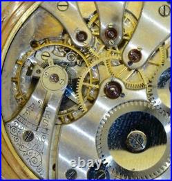 Antique Imperial Russian 14k gold, enamel, 2ct Diamonds award pocket watch c1910