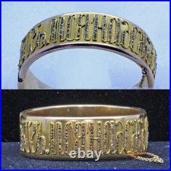 Antique Imperial Russian Bangle Bracelet Gold Diamonds Faberge Workman (6993)