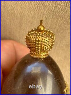 Antique Imperial Russian FABERGE Silver & Bronze Gold Filled Easter Egg