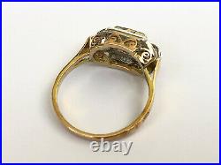 Antique Imperial Russian Faberge 14k 56 Gold Big Diamond Ring Author's work