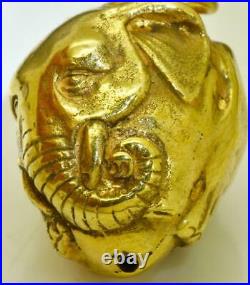 Antique Imperial Russian Faberge 14k gold Easter Egg shaped Elephant pendant. Box