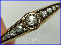 Antique Imperial Russian Faberge 18k 72 Gold 1.6ct Diamonds Bracelet