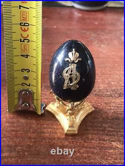 Antique Imperial Russian Faberge Silver Gilded 84 Easter Egg
