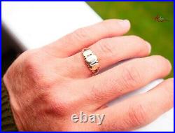 Antique Imperial Russian Faith Love Hope Ring solid 56 14K Gold Ø 8.5 US / 2.7gr