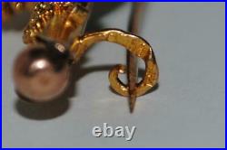 Antique Imperial Russian Filigree Rose Gold 56 14K Women Pin Brooch Jewelry 5 gr